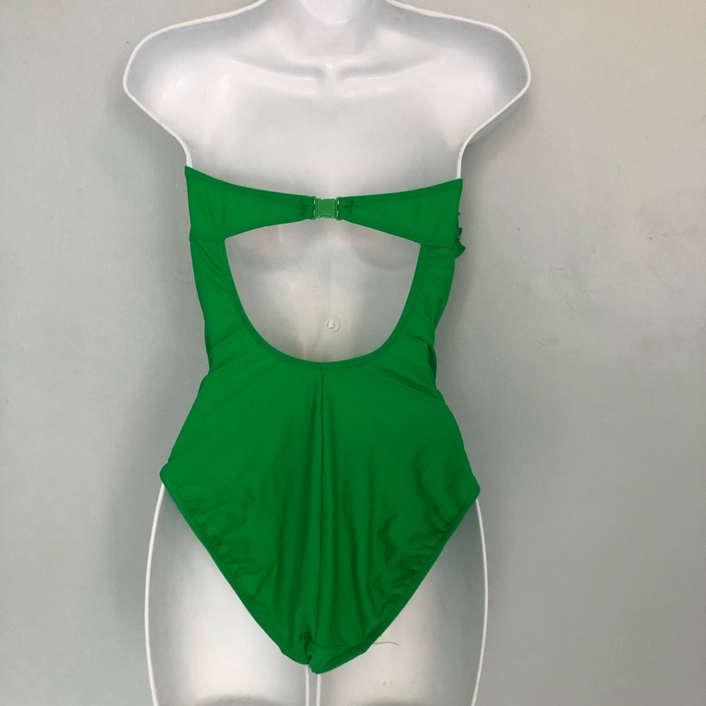Be‎ Creative Green Ruffled Bathing Suit Sz. M - Picture 3 of 6